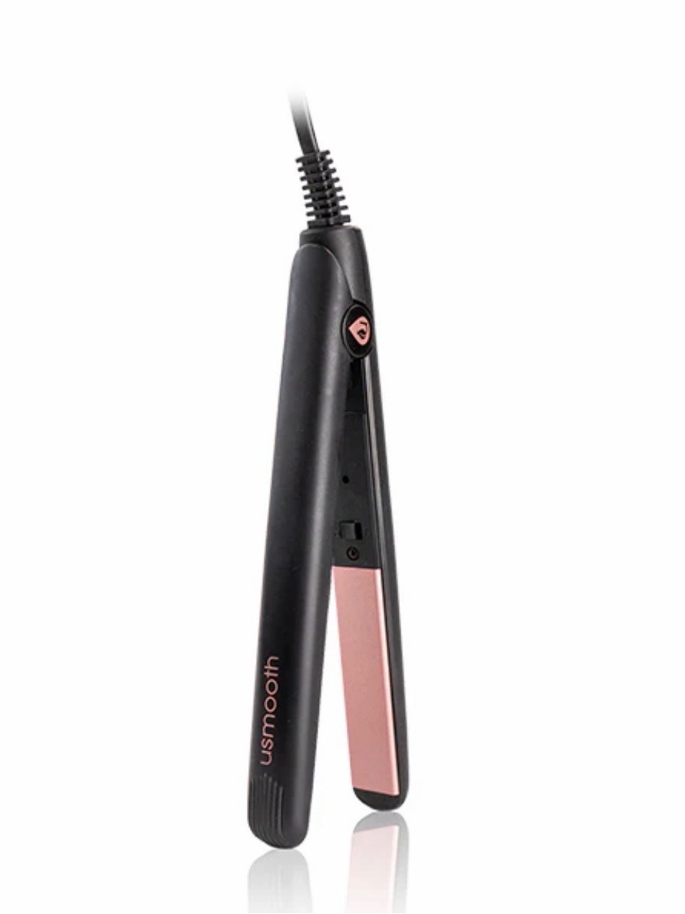 Mini Hair Straightener in Black & Rose Gold - Travel Flat Iron